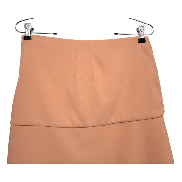 Cedric Charlier Asymmetrical Wrap Midi Skirt Peach Beige Designer Italy - Picture 8 of 15